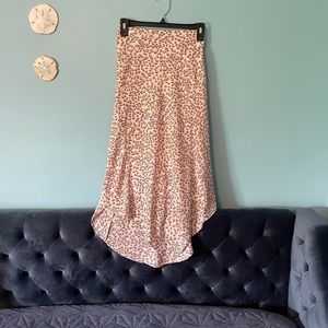 Express cheetah print max skirt